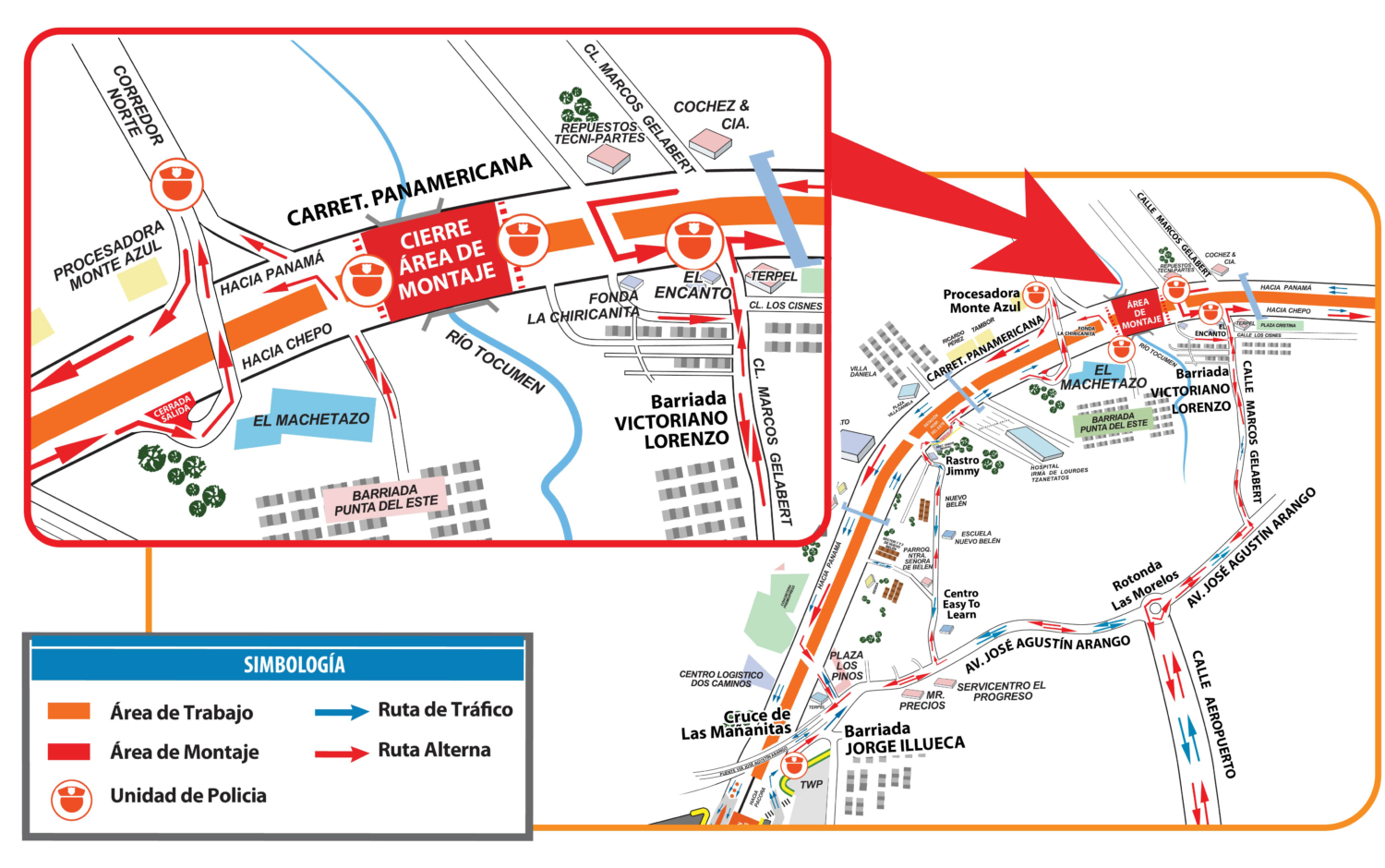 Cierre De La Carretera Panamericana Por Montaje De Vigas I El Metro